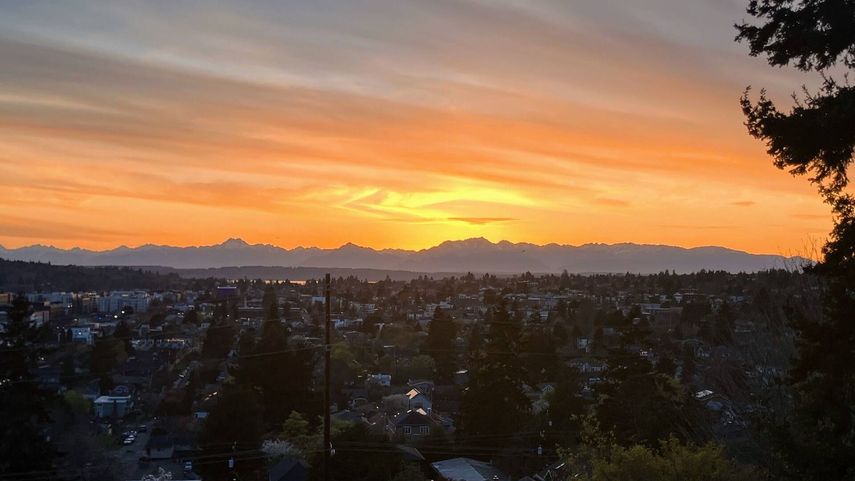 Phinney Ridge Apartment | Quiet Phinney Ridge gem with view of Olympic Mountains and dedicated workspace