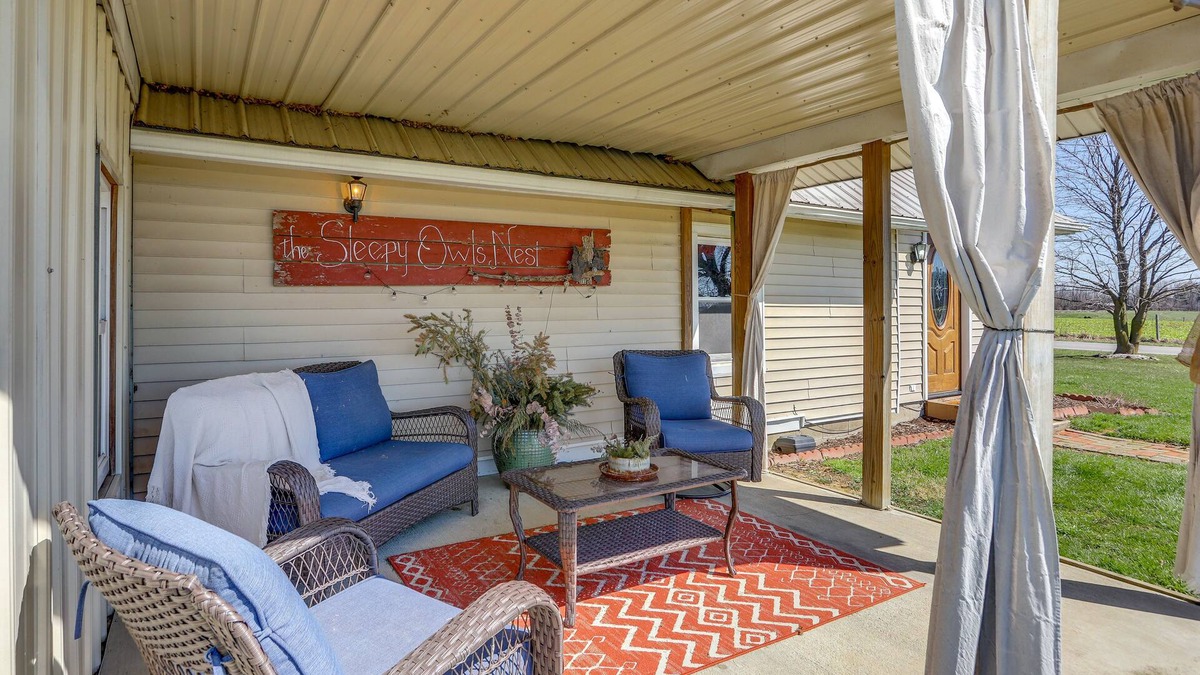 New Haven Huron County Cabin | Quiet Shiloh Retreat w/Spacious Yard & Fireplace!