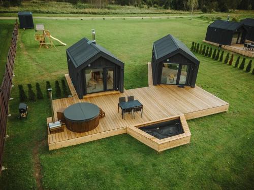 Stameriena House | Rātes Krasti - PĒRLE- holiday house with sauna and lakeview