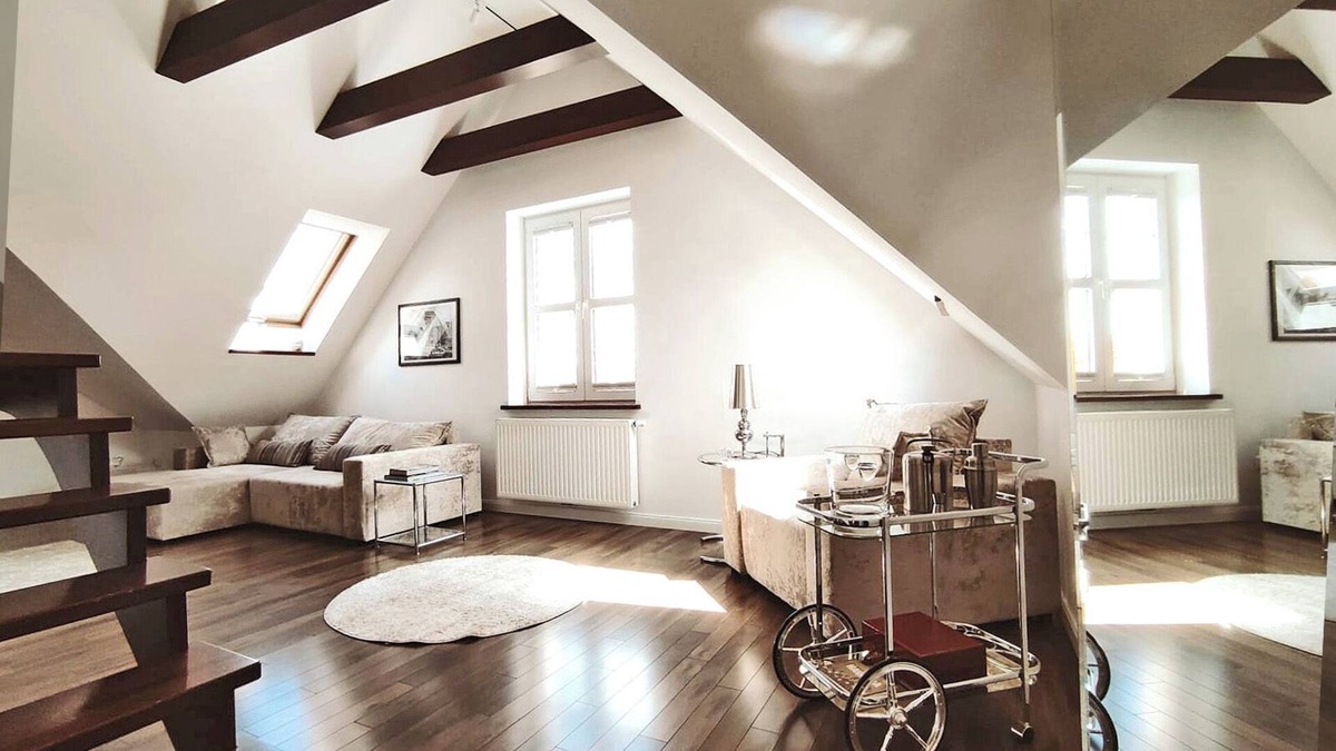Old Town Apartment | RABE Old Town Apartment – Two-Level Retreat Above the Rooftops of Gdańsk