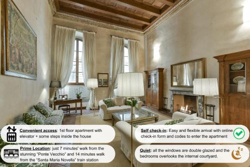 Santo Spirito Apartment | Raffaello apartment with fireplace in Oltrarno