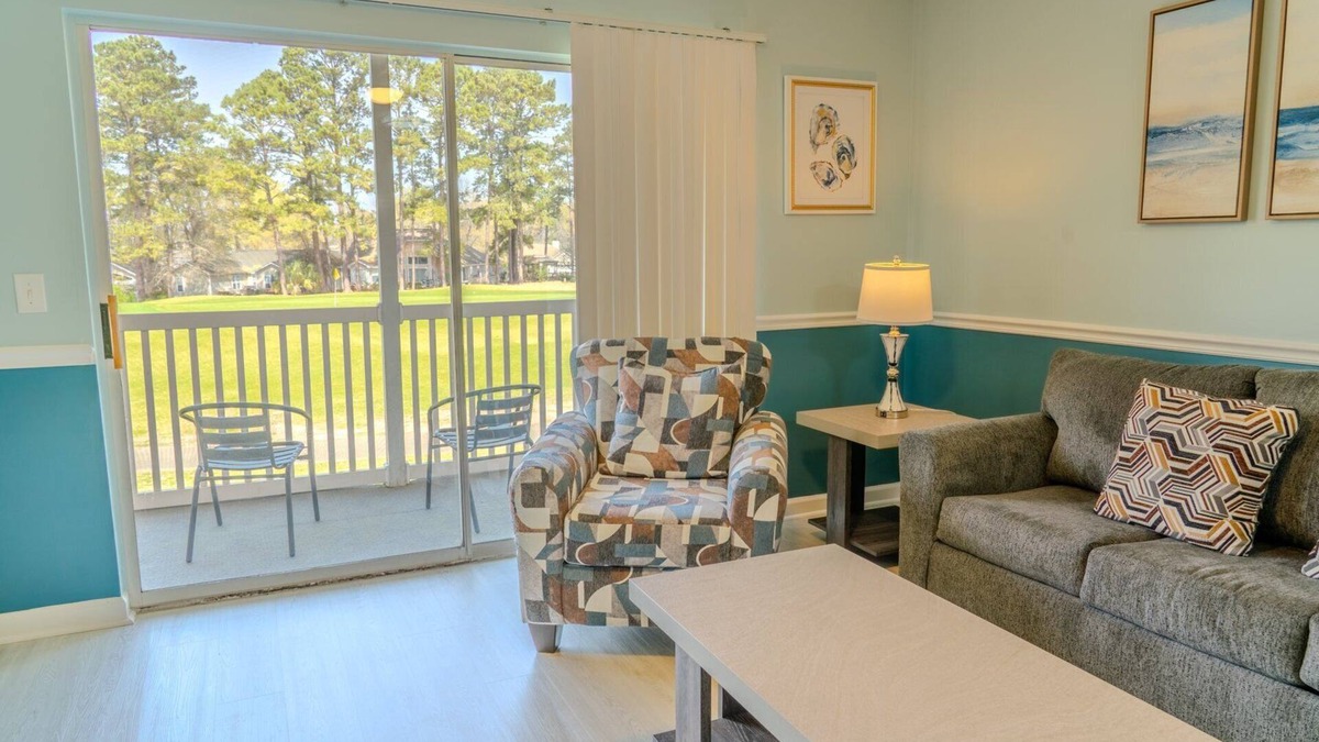 Carolina Forest Apartment | Recently Updated 1 BR Condo- Waterway Village 1E Golfer's Paradise