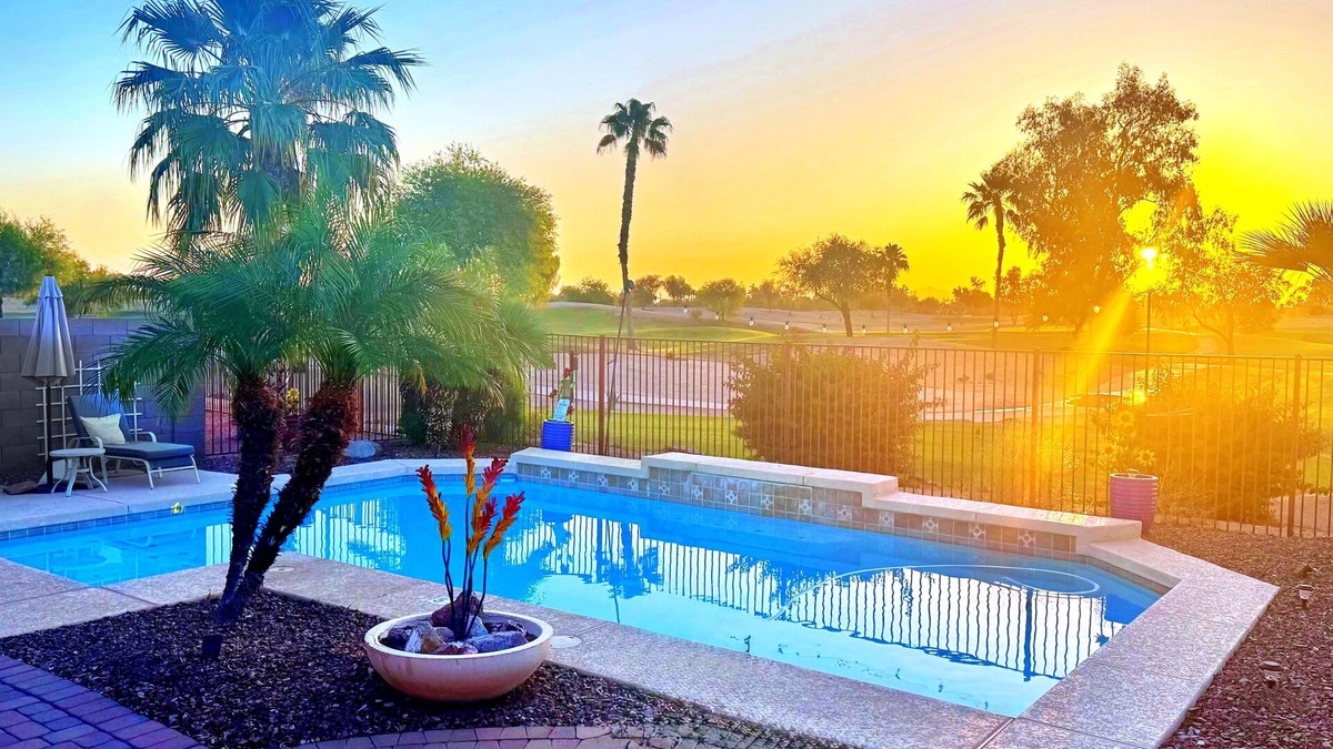 Chandler House | Refreshing Pool, backyard oasis, golf course views, fire pit, master suite