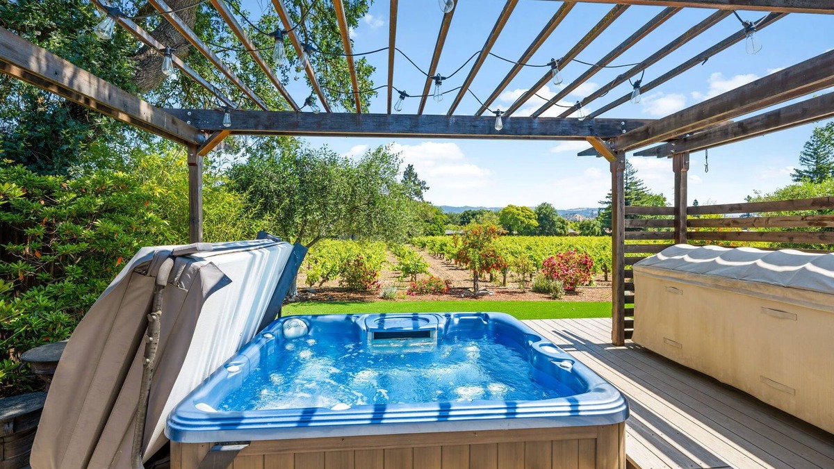 St. Helena House | Relax in St. Helena - Hot Tub, Vineyard Home, Game Room, Dedicated Work Space