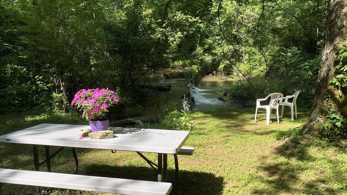 Maryville House | Relax while listening to a Natural Waterfall from your Private Park!