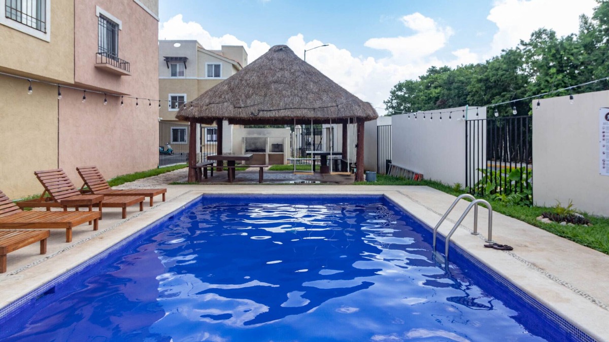 Puerto Juarez Apartment | ★Relaxed & Cozy Apt w/Pool 10 min from Beach, perfect for families (5Ppl)