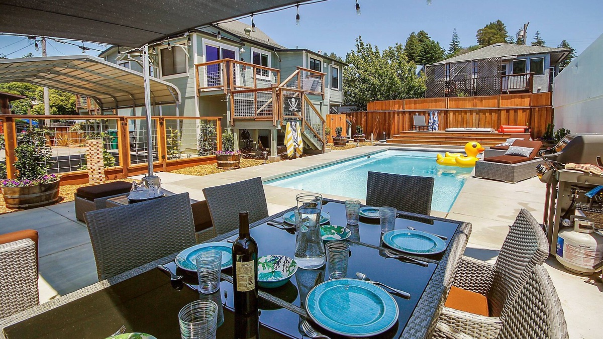 Guerneville House | Remodeled Victorian Cottage, Pool and Hot Tub, In Town