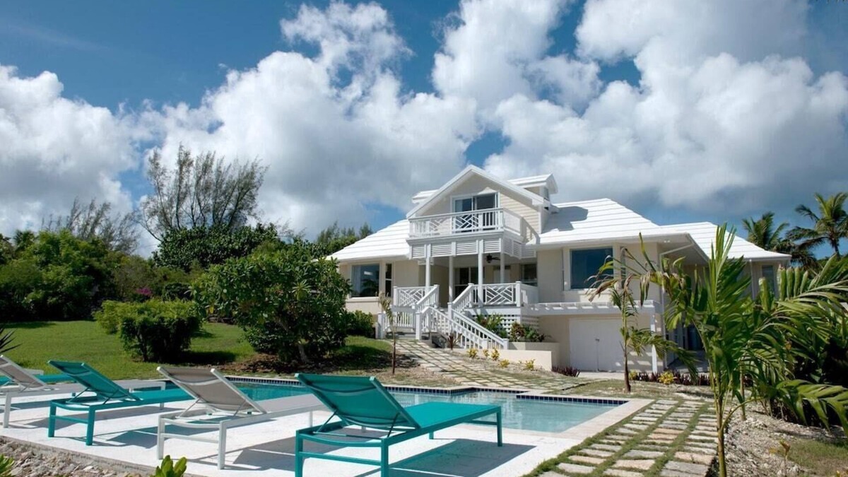 Governor's Harbour House | Renovated Private Beach Villa w/Pool, Ocean Views, Walk to French Leave Beach