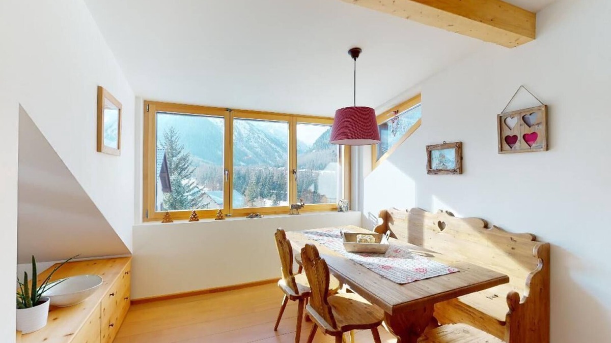 Pontresina Apartment | Renovated small loft furnished in alpine style perfect for couples or families.