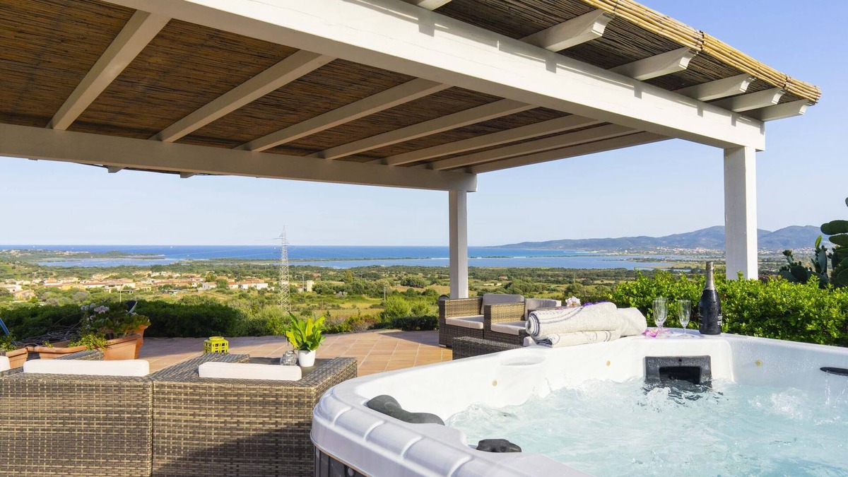 San Teodoro Apartment | Residence Rocca Rosa with swimming pool overlooking the sea, spa, wi fi, air conditioning, bbq