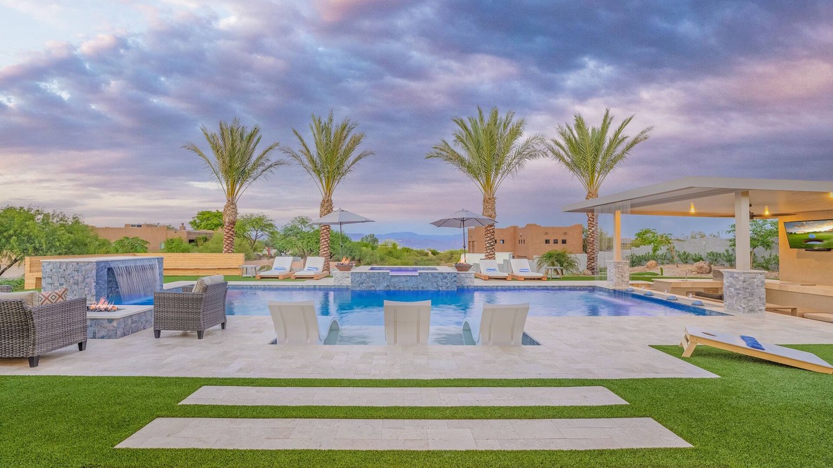 Rio Verde Foothills House | Resort-Style Estate, Mountain Views, Heated Pool & Spa, Fun Putting Green, More