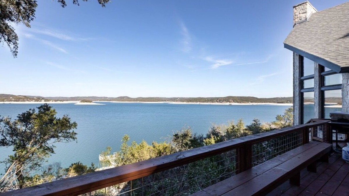 Mico House | Right on Medina Lake! Your large Deck overlooks the lake.
