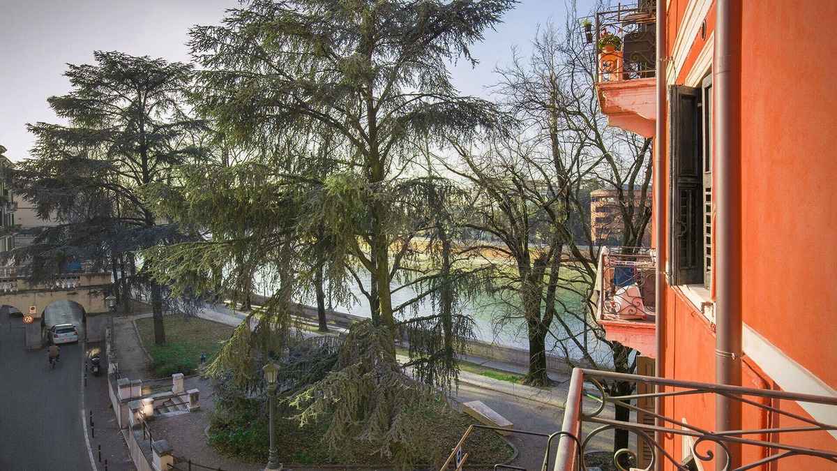 Verona City Centre Apartment | River balcony - view to the river Adige