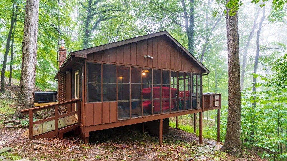 Great Cacapon Cabin | River Cabin w/Hot Tub, Screened Porch & Fire Pit