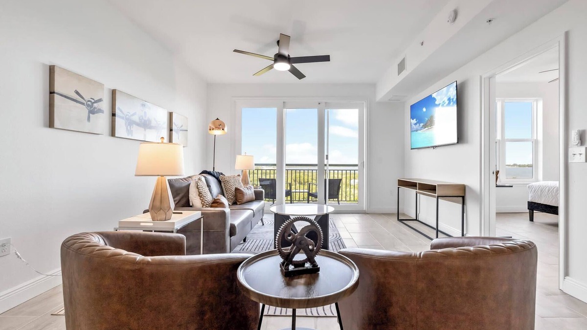 Merritt Island Condo | RIVER FLY IN: The Cocoa, Launchpad Lookout View