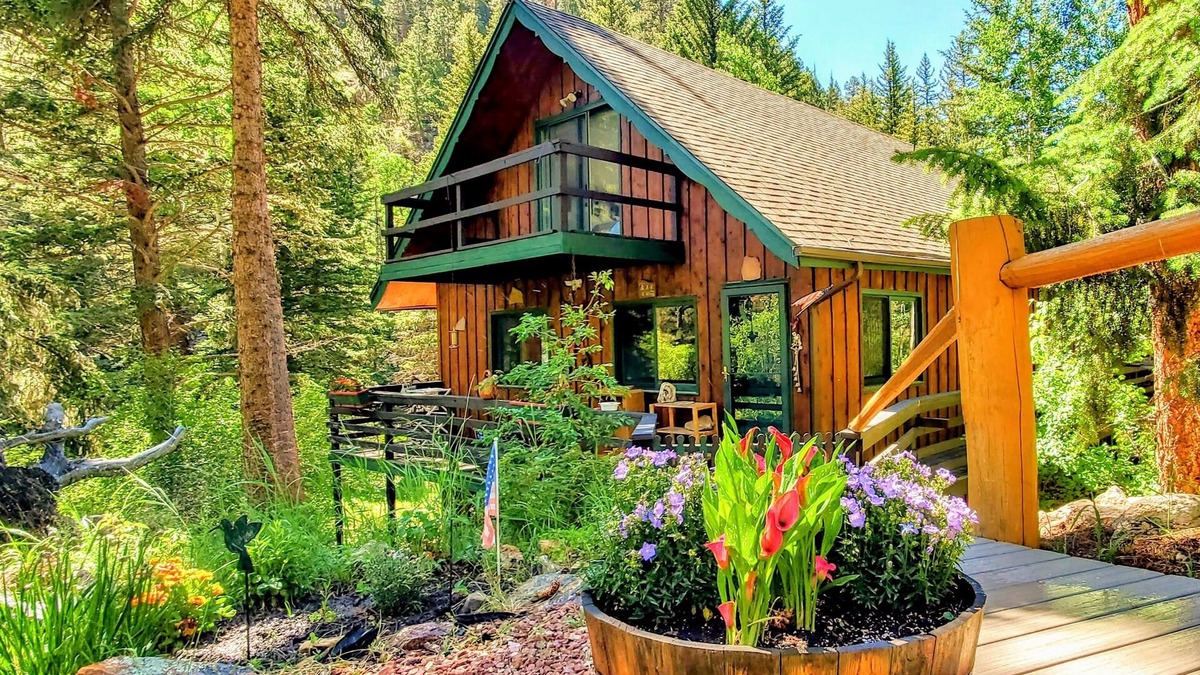 Idaho Springs Cabin | River Front Cabin with Fish Pond