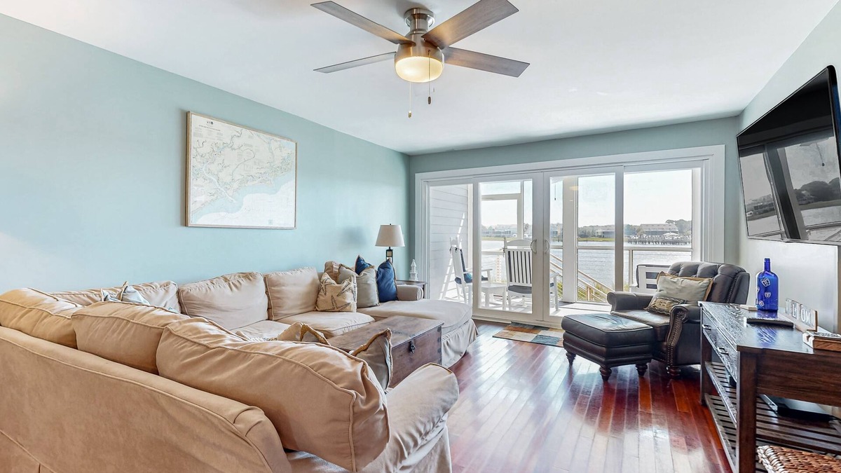 Folly Beach Condo | Riverfront condo near Folly Beach with balcony, views, outdoor pool & tennis