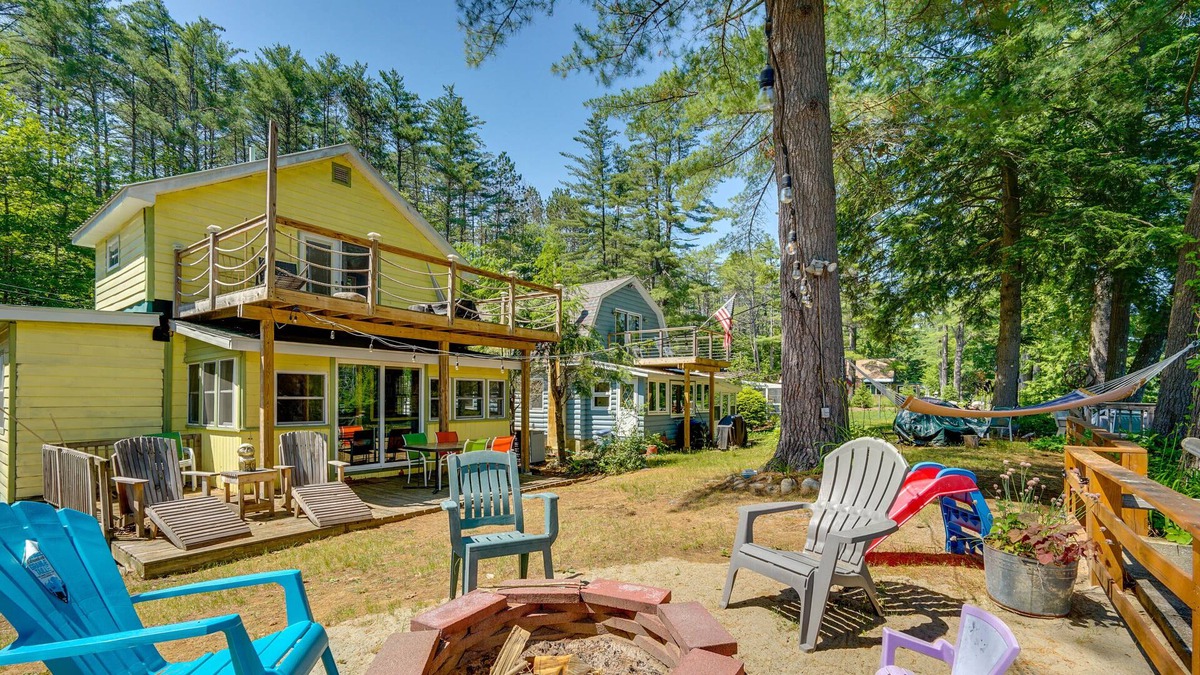 Lake Luzerne-Hadley Cottage | Riverfront Hadley Getaway w/ Fire Pit & Boat Dock!