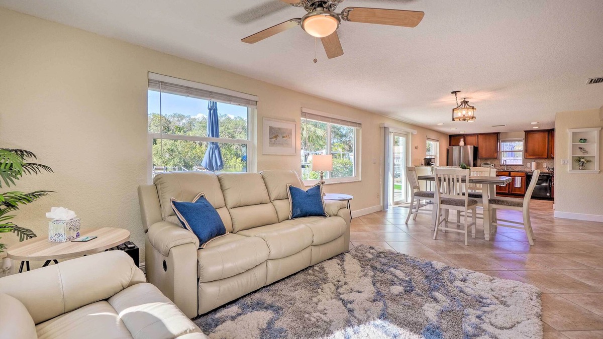 New Port Richey Cottage | Riverfront Home w/Putting Green & Boat Dock!