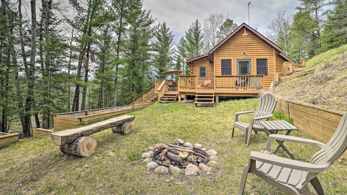 Big Creek Township Cabin | Riverfront Lewiston Cabin w/Stone Fireplace!
