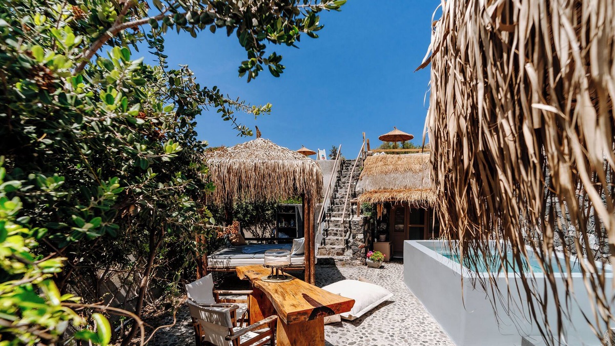Emporio Villa | Rock Villas Complex: Luxe Cave Retreat w/Pool & Jacuzzi