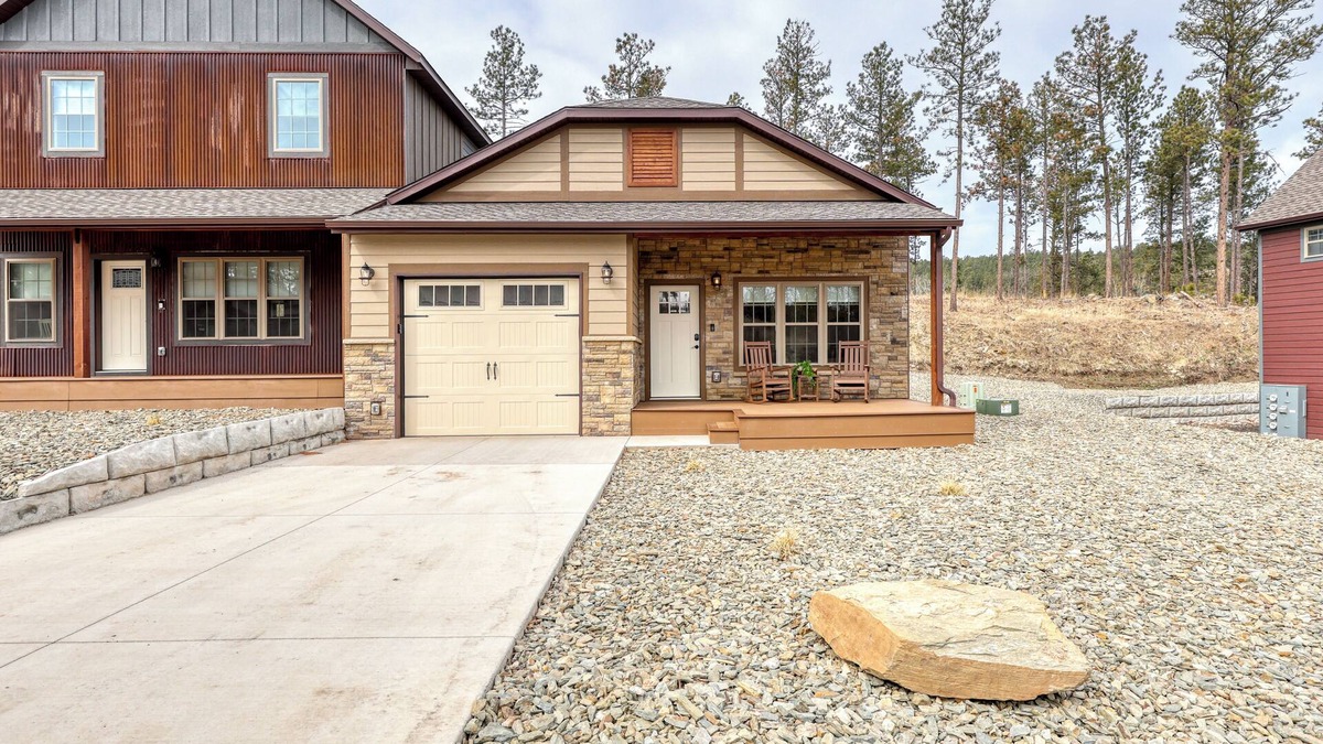 Rockerville Condo | Rockerville Gold Town Lodging #5- This one-bedroom condo is your perfect home base for adventure and relaxation. Just minutes from Mount Rushmore, Crazy Horse Memorial, Custer State Park, Sturgis, and the Badlands.