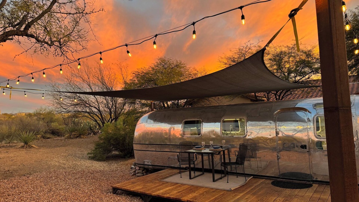 New Tucson House | Rocketship Airstream, a lovingly restore 31-foot 1973 Aistream Sovereign.