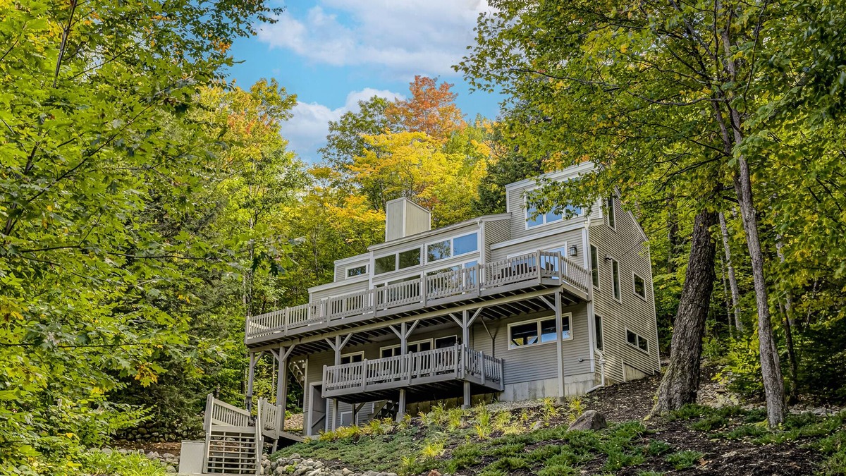 Campton House | Roomy mountain retreat with decks, grill, & pool/tennis access - walk to skiing