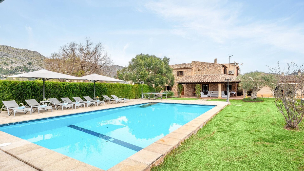 Pollensa Villa | Roomy Villa “Villa Agnes” with Mountain View, Pool, Terrace & Garden