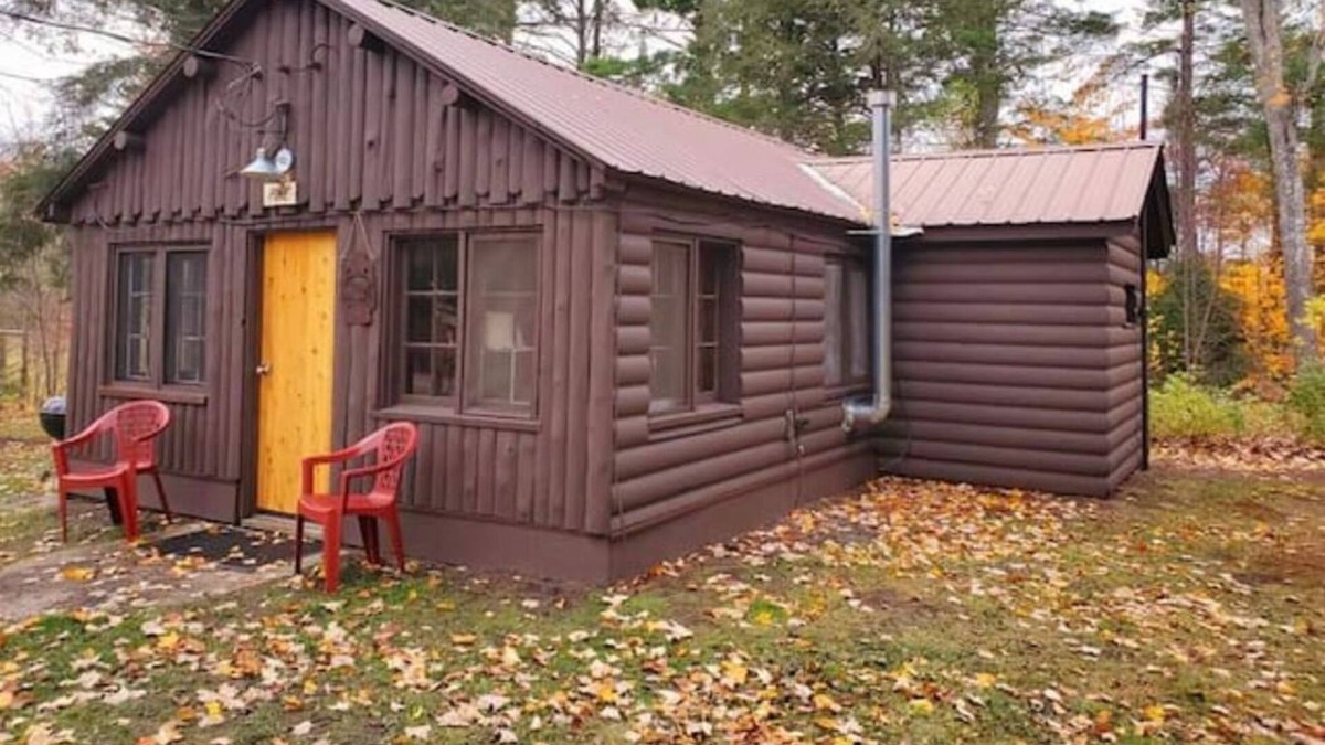 Wetmore Cabin | Rustic and cozy knotty pine cabin. The Pine at Hiawatha Cabins