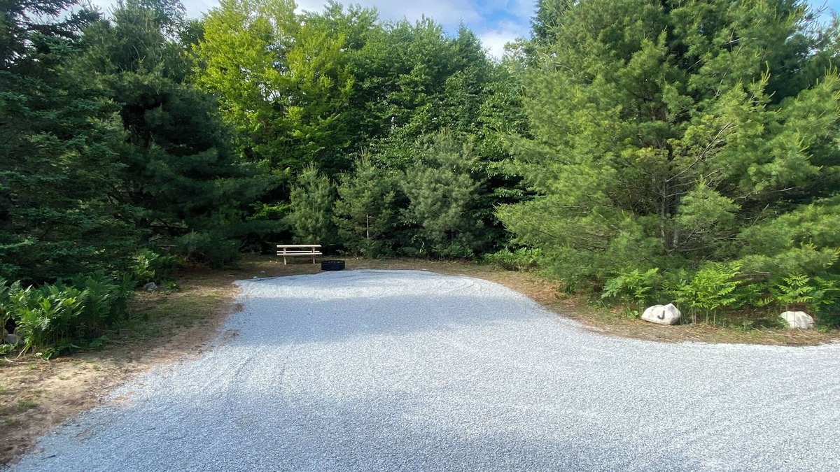 De Tour Village RV Rental | Rustic campground in De Tour Village with Large secluded lots. Site C