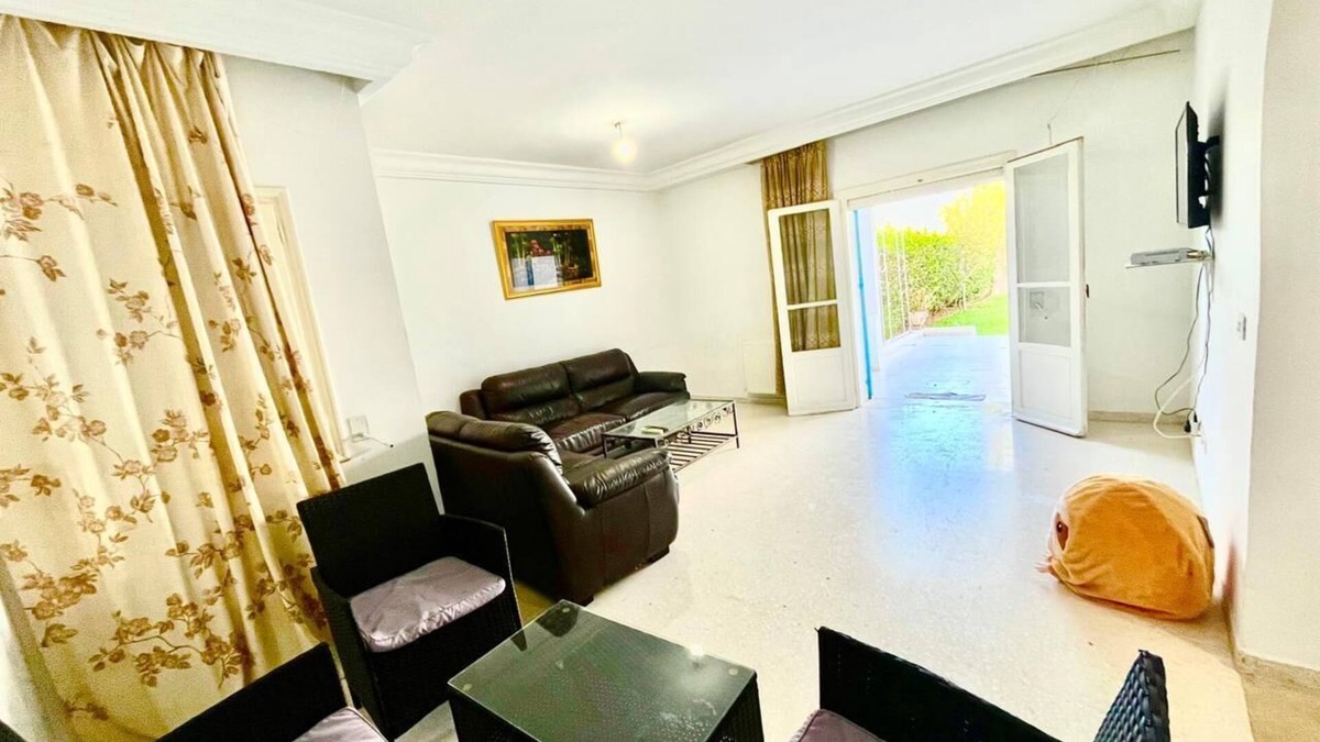Hammamet Sud Apartment | S+3 in Hammamet with Private Garden – For Rent by Night or Week