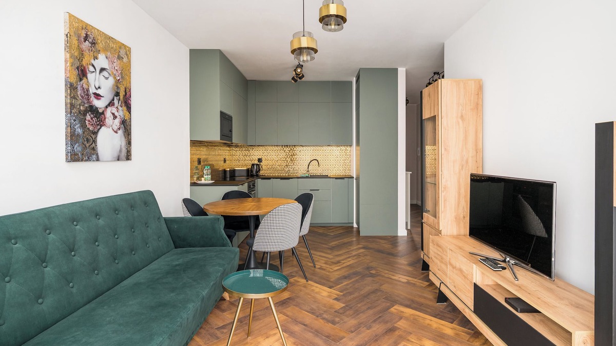 Bialoleka Apartment | Sage Green Luxury Apartment
