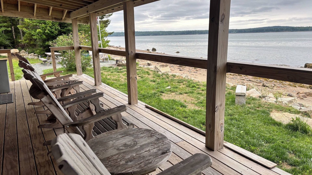 DownEast and Acadia Maine Cabin | Saltwater Serenade Priv SANDY beach with Bayview for Miles