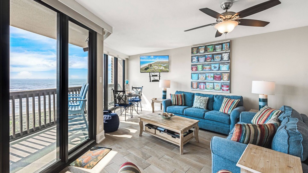 Port Aransas Condo | Sandpiper #602: Beachfront 2 Bedroom 2 Bathroom With Spectacular Views and 24 Hour Management