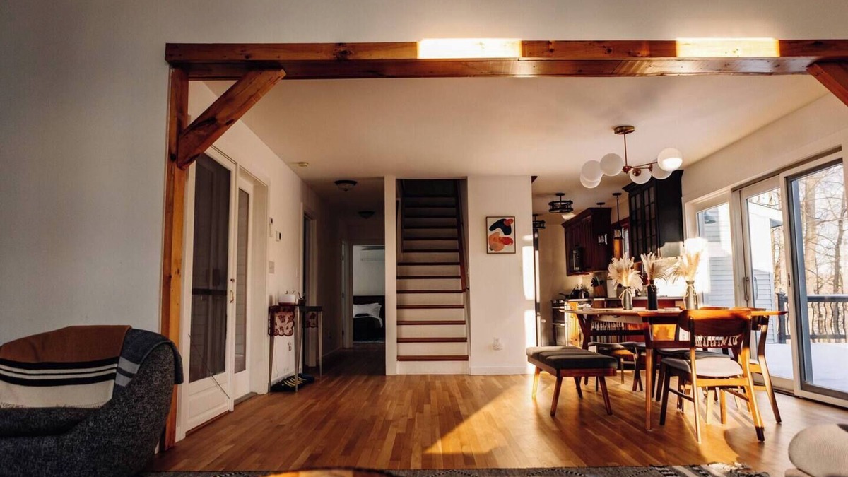 New Paltz House | Scenic New Paltz Escape: River Views, Hot Tub & Deck | Dream House in the Gunks