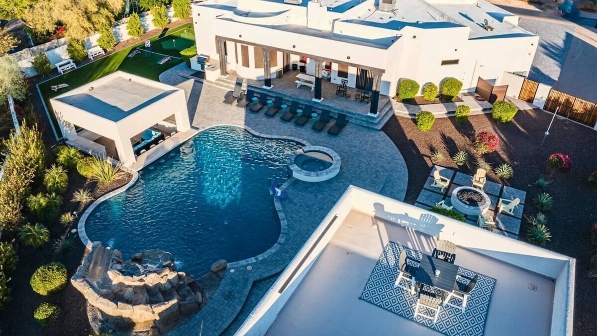 North Scottsdale House | Scottsdale Luxury Villa Pool, Hot Tub, & Games