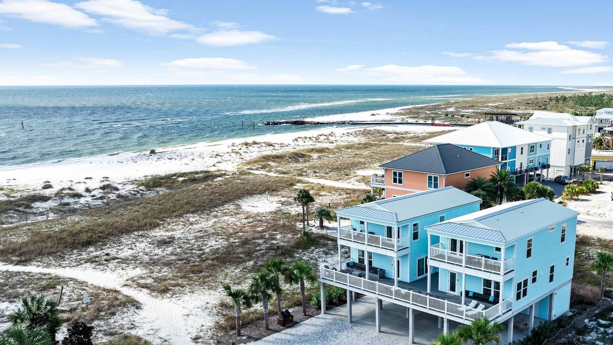 Mexico Beach House | Sea Breeze Siesta: Entire Beachfront Duplex! Mexico Beach, Steps from the Gulf!