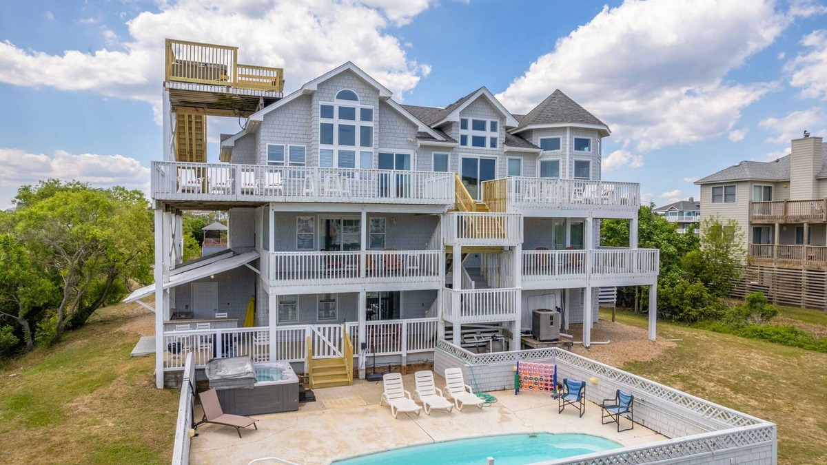 Whalehead Beach House | Sea Forevermore: Oceanside, Private Pool, 2 Hot Tubs, Elevator