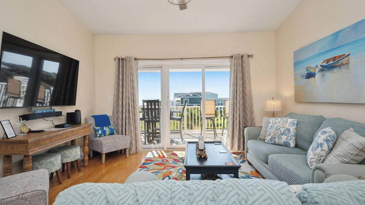 Yaupon Beach Condo | Sea Tales: Ocean View Condo with Community Pool, Hot Tub, Across from OKI Pier