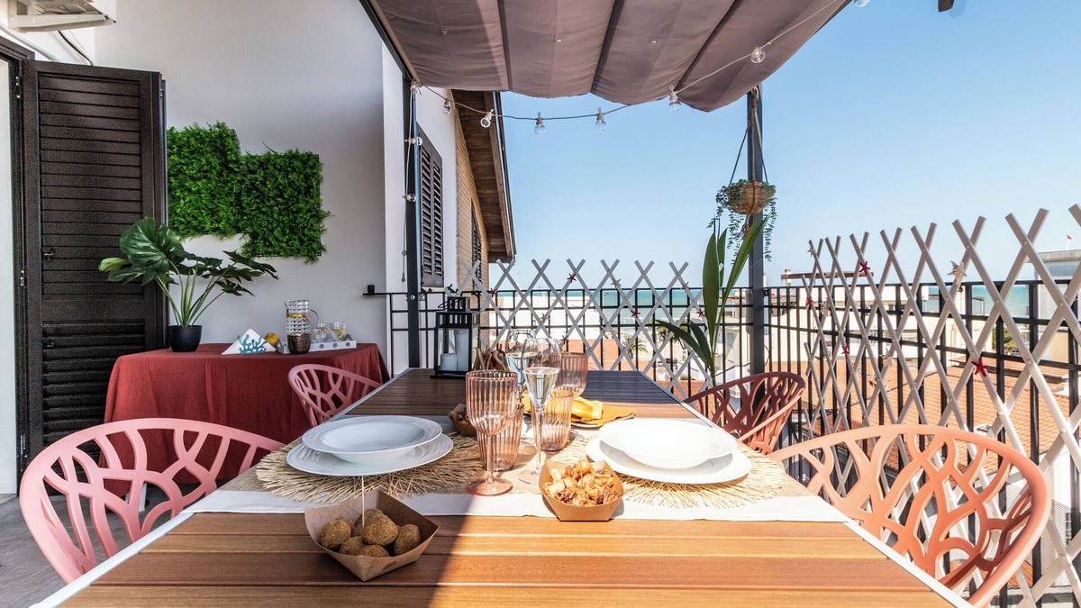 Tortoreto Lido Apartment | Sea view panoramic apartment with terrace wifi and parking
