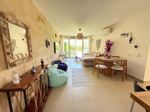 Sidi Abd El-Rahman Apartment | Seashell Sidi Abdelrahman Luxury Ground Chalet 3 BR 2 Bathrooms With Maid Room Bathroom for Families only , Direct on Pool