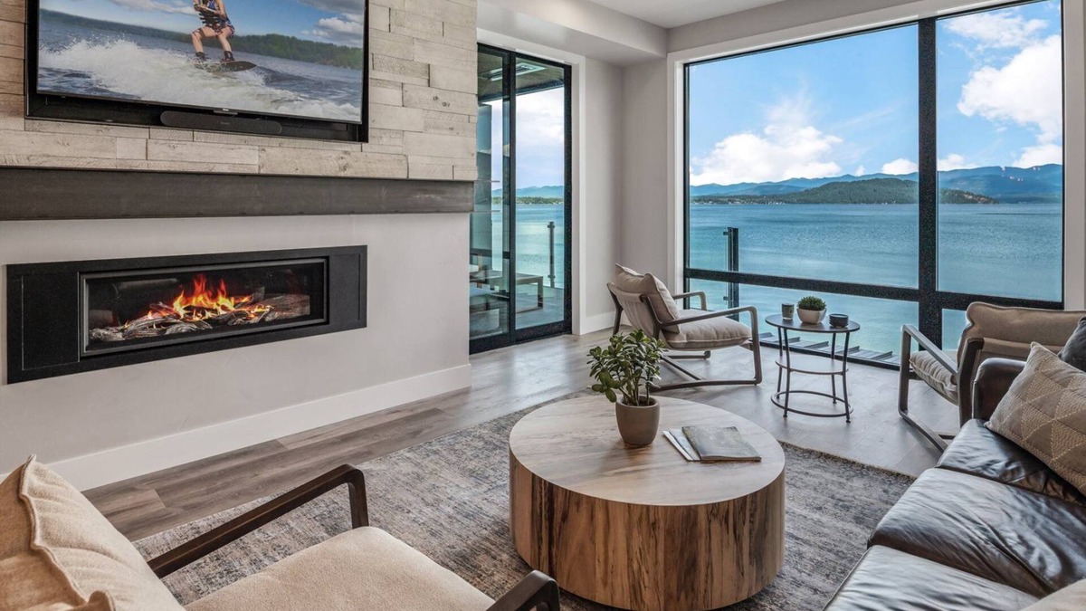 Sandpoint Condo | Seasons 8, All New Waterfront Condo. Great views, Rooftop bar and hot tub, marina, beach.