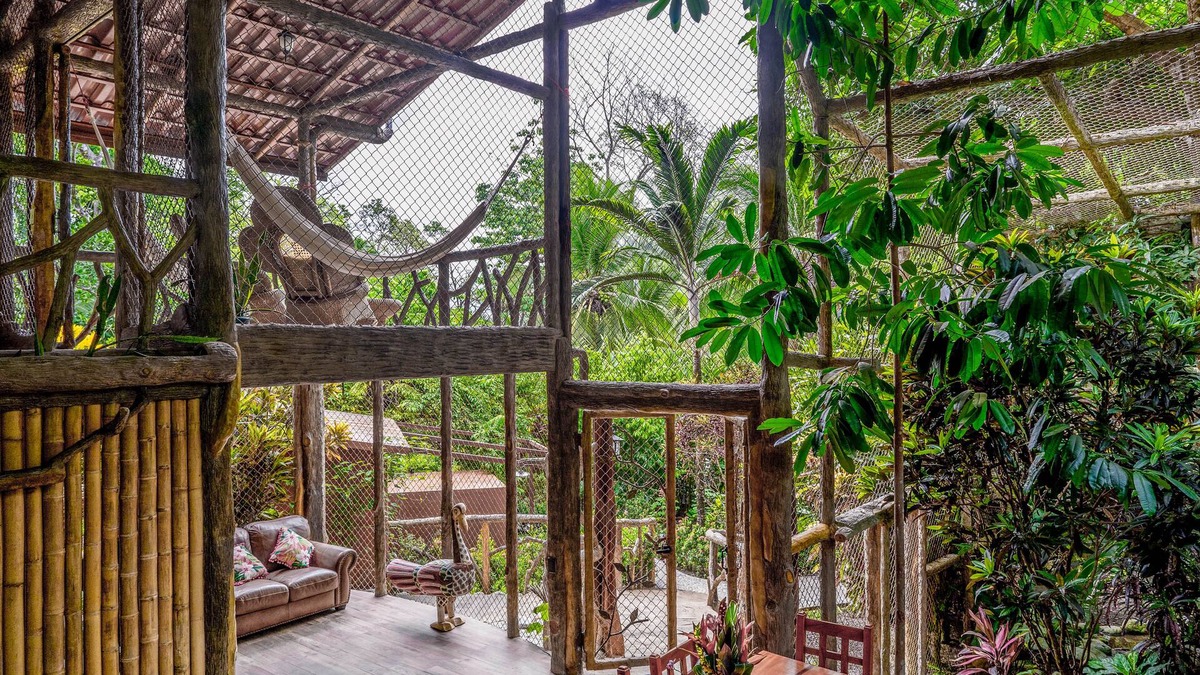 Cabo Matapalo House | Secluded Treetop Home w/solar panels, Private Balcony, steps from the beach