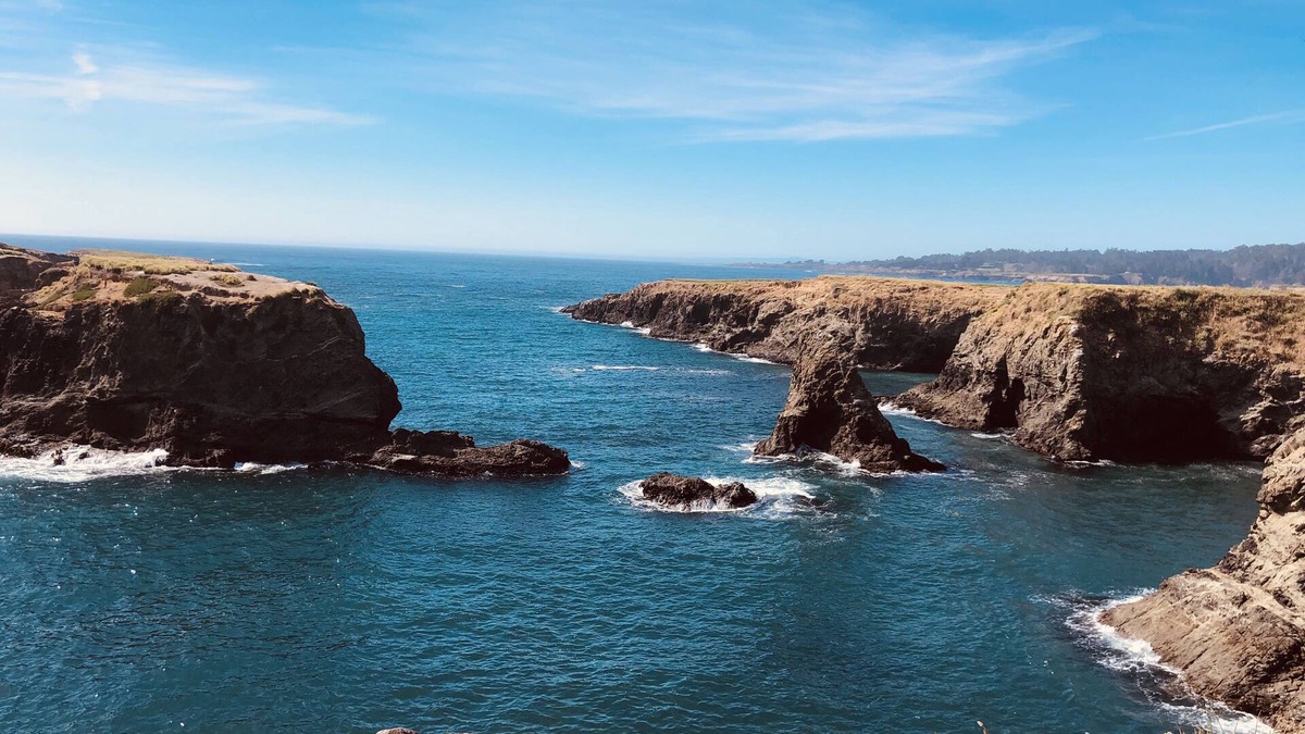 Little River House | Seclusion, Sea & Serenity-hilltop gem on 10 pvt acres w/ocean views & fireplace