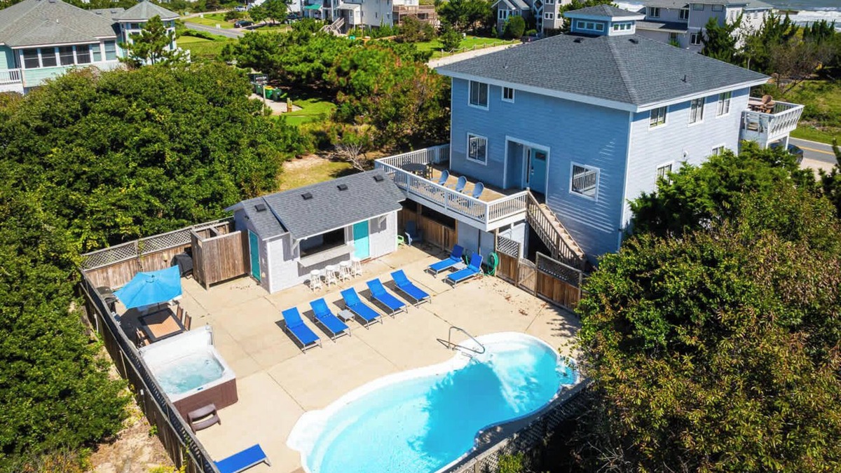 Whalehead Beach House | Semi-Oceanfront with Heated Pool, Cabana, Ocean Views