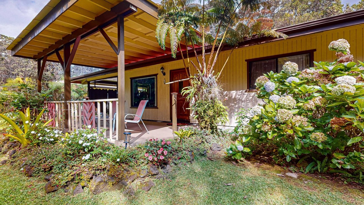 Volcano House | Serene home with enclosed nature walk, meditation spot, & gardens