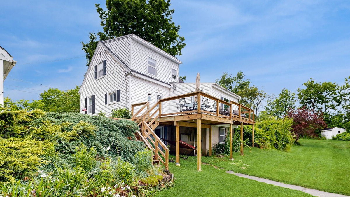 Winterport House | Serene Waterfront Home with In-Ground Pool, River Views, Spacious Deck, & Grill