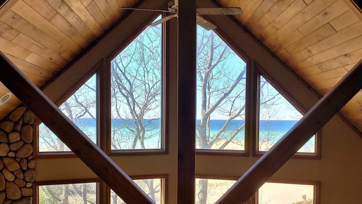 Onekama House | Seven Bedroom Home on Lake Michigan & short walk to Portage Lake