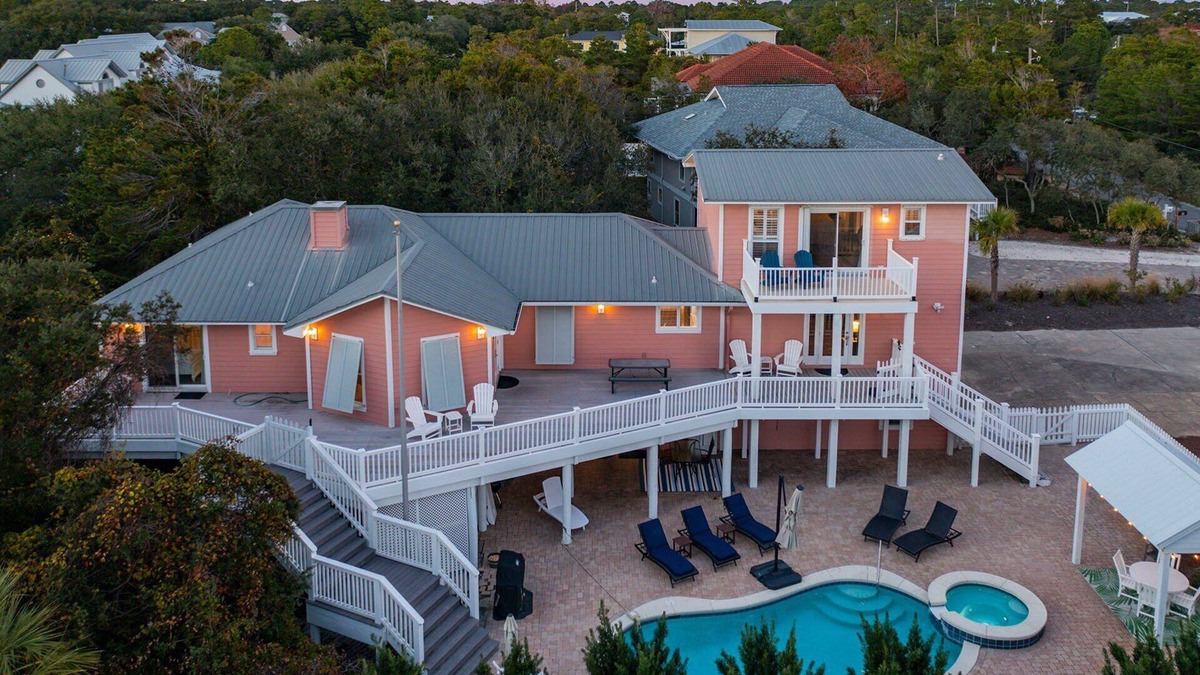Gulf Pines House | Sheer Bliss - Huge Beachy Vacation Home Near the Beach with Private Pool